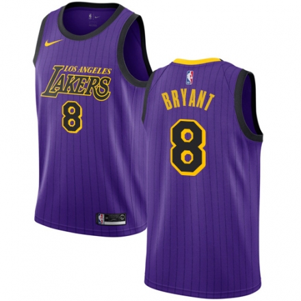 Men Nike Los Angeles Lakers #8 Kobe Bryant Purple NBA ...