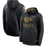 Men's Kansas City Chiefs Nike Black 2020 Salute to Service Sideline Performance Pullover Hoodie