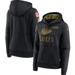 Women's Kansas City Chiefs Nike Black 2020 Salute to Service Performance Pullover Hoodie