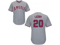 #20  Jonathan Lucroy Grey Baseball Road Men's Jersey Los Angeles Angels of Anaheim Cool Base