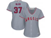 #37  Cody Allen Grey Baseball Road Women's Jersey Los Angeles Angels of Anaheim Cool Base
