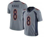 #8 Limited Brandon McManus Silver Football Men's Jersey Denver Broncos Inverted Legend