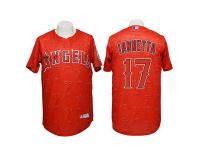 Angels #17 Chris Iannetta Authentic 3D Fashion Red Jersey