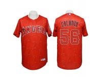 Angels #56 Kole Calhoun Authentic 3D Fashion Red Jersey