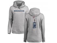 Denver Broncos Marquette King Women's Ash Nike - #1 NFL Pullover Hoodie Backer