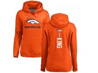 Denver Broncos Marquette King Women's Orange Nike - #1 NFL Pullover Hoodie Backer