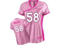 Denver Broncos Von Miller Women's Jersey - Pink Be Luv'd Nike NFL #58 Game