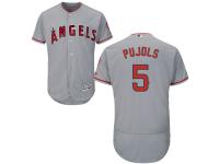 Grey Albert Pujols Men #5 Majestic MLB Los Angeles Angels Of Anaheim Flexbase Collection Jersey