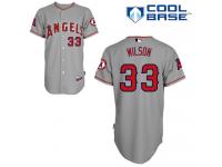 Grey C.J. Wilson Men #33 Majestic MLB Los Angeles Angels Of Anaheim Cool Base Road Jersey