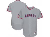 Independence Day Men Los Angeles Angels Gray 2017 Stars & Stripes Flex Base Team Jersey