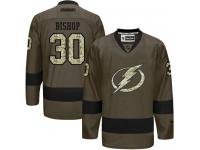 Lightning #30 Ben Bishop Green Salute to Service Stitched NHL Jersey