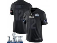 Limited Men's Tom Brady New England Patriots Nike Super Bowl LIII Jersey - Black Impact Vapor Untouchable