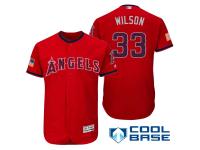 Los Angeles Angels #33 C.J. Wilson Red Stars & Stripes 2016 Independence Day Cool Base Jersey