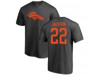 Men #22 Kareem Jackson Ash Football One Color Denver Broncos T-Shirt