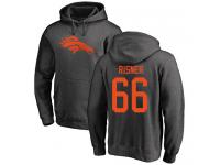 Men #66 Dalton Risner Ash Football One Color Denver Broncos Pullover Hoodie