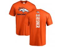Men #66 Dalton Risner Orange Football Backer Denver Broncos T-Shirt