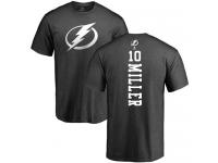 Men Adidas NHL Tampa Bay Lightning #10 J.T. Miller One Color Backer Charcoal T-Shirt Adidas