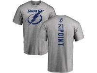 Men Adidas NHL Tampa Bay Lightning #21 Brayden Point Backer Ash T-Shirt Adidas