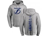Men Adidas NHL Tampa Bay Lightning #40 Gabriel Dumont Backer Ash Pullover Hoodie Adidas