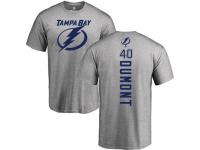 Men Adidas NHL Tampa Bay Lightning #40 Gabriel Dumont Backer Ash T-Shirt Adidas