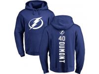 Men Adidas NHL Tampa Bay Lightning #40 Gabriel Dumont Backer Royal Blue Pullover Hoodie Adidas