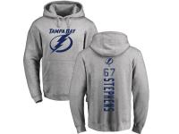 Men Adidas NHL Tampa Bay Lightning #67 Mitchell Stephens Backer Ash Pullover Hoodie Adidas