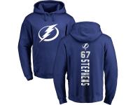 Men Adidas NHL Tampa Bay Lightning #67 Mitchell Stephens Backer Royal Blue Pullover Hoodie Adidas