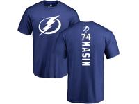 Men Adidas NHL Tampa Bay Lightning #74 Dominik Masin Backer Royal Blue T-Shirt Adidas