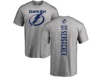 Men Adidas NHL Tampa Bay Lightning #98 Mikhail Sergachev Backer Ash T-Shirt Adidas