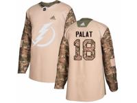 Men Adidas Tampa Bay Lightning #18 Ondrej Palat Camo Veterans Day Practice NHL Jersey
