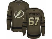 Men Adidas Tampa Bay Lightning #67 Mitchell Stephens Green Salute to Service NHL Jersey