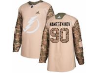 Men Adidas Tampa Bay Lightning #90 Vladislav Namestnikov Camo Veterans Day Practice NHL Jersey