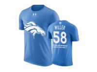 Men Denver Broncos Von Miller #58 Powder Blue Father Day Gift With Message T-Shirt