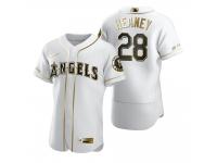 Men Los Angeles Angels Andrew Heaney Nike White Golden Edition Jersey