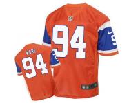 Men Nike Denver Broncos #94 DeMarcus Ware Game Orange Jersey