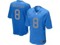 Men Nike NFL Detroit Lions #8 Dan Orlovsky Blue Game Jersey