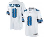 Men Nike NFL Detroit Lions #8 Dan Orlovsky Road White Limited Jersey