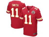 Men Nike NFL Kansas City Chiefs #11 Alex Smith Authentic Elite Home Red Jersey