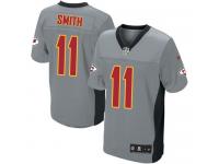 Men Nike NFL Kansas City Chiefs #11 Alex Smith Grey Shadow Limited Jersey