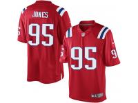 Men Nike NFL New England Patriots #95 Chandler Jones Red Limited Jersey
