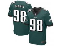 Men Nike NFL Philadelphia Eagles #98 Connor Barwin Authentic Elite Home Midnight Green Jersey