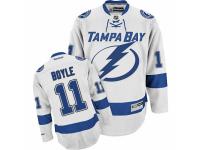 Men Reebok Tampa Bay Lightning #11 Brian Boyle Premier White Away NHL Jersey