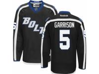 Men Reebok Tampa Bay Lightning #5 Jason Garrison Premier Black New Third NHL Jersey