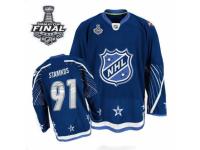 Men Reebok Tampa Bay Lightning #91 Steven Stamkos Premier Navy Blue 2011 All Star 2015 Stanley Cup Patch NHL Jersey