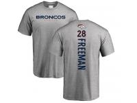 Men Royce Freeman Ash Backer NFL Nike Denver Broncos #28 T-Shirt
