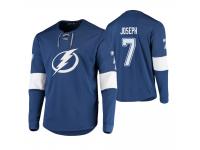 Men Tampa Bay Lightning #7 Mathieu Joseph Platinum Blue-White Jersey