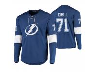 Men Tampa Bay Lightning #71 Anthony Cirelli Platinum Blue-White Jersey