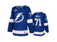 Men Tampa Bay Lightning Anthony Cirelli #71 Home Blue 2020 All Star Jersey