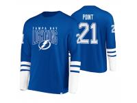 Men Tampa Bay Lightning Brayden Point #21 Tri-Blend Blue-White Jersey