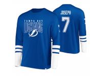 Men Tampa Bay Lightning Mathieu Joseph #7 Tri-Blend Blue-White Jersey